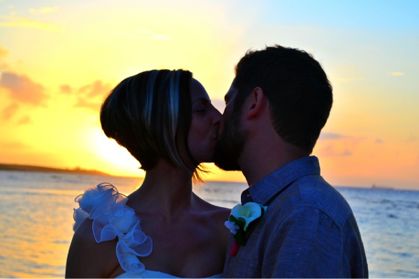 sunset wedding on the beach